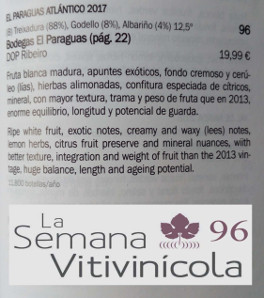 El Paraguas Atlántico, mejor vino elaborado con treixadura de España